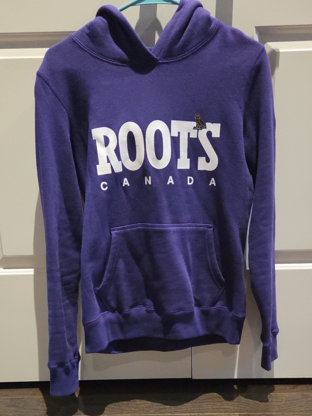 Roots/OVO Purple Crewneck Hoodie with White Logo
